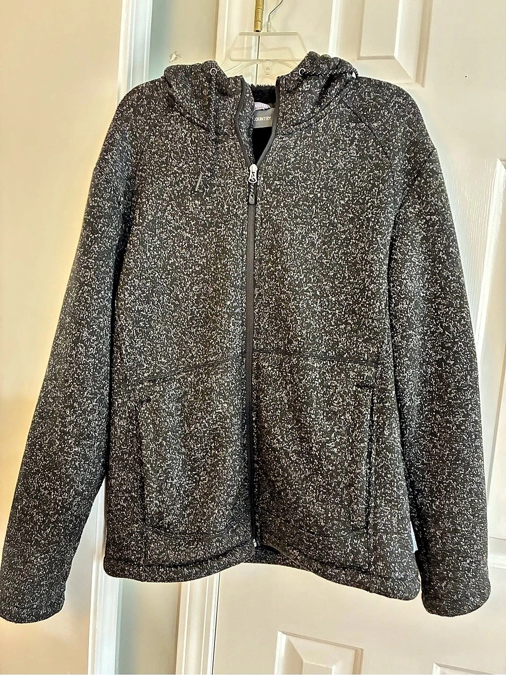 Free Country Mountain Fleece Hooded Jacket Women'Small Black Small
